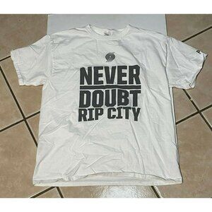 NBA Portland Blazers shirt mens large basketball playoffs short sleeve white